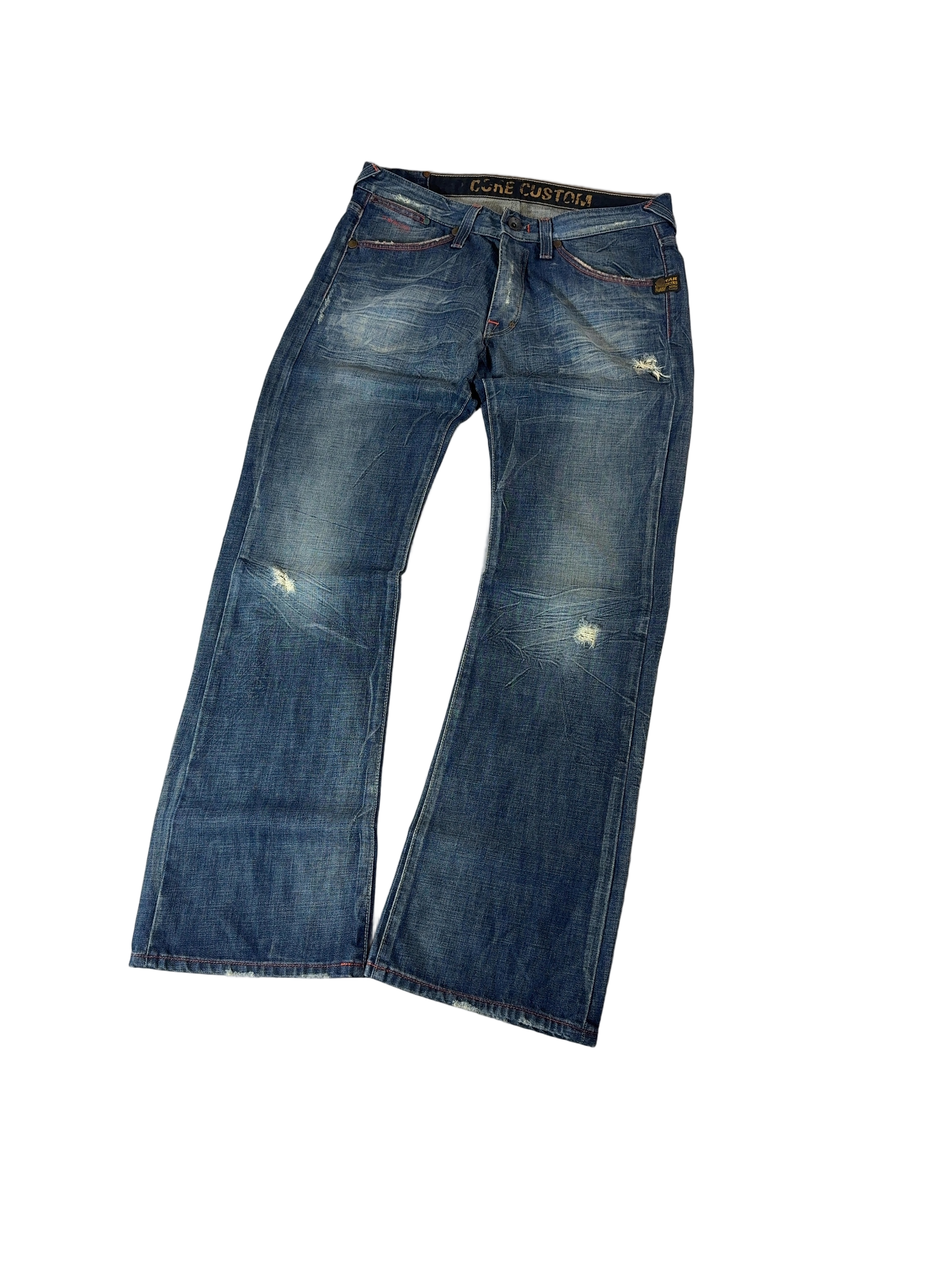 G-Star Washed Ripped Bootcut Jeans W34/L32