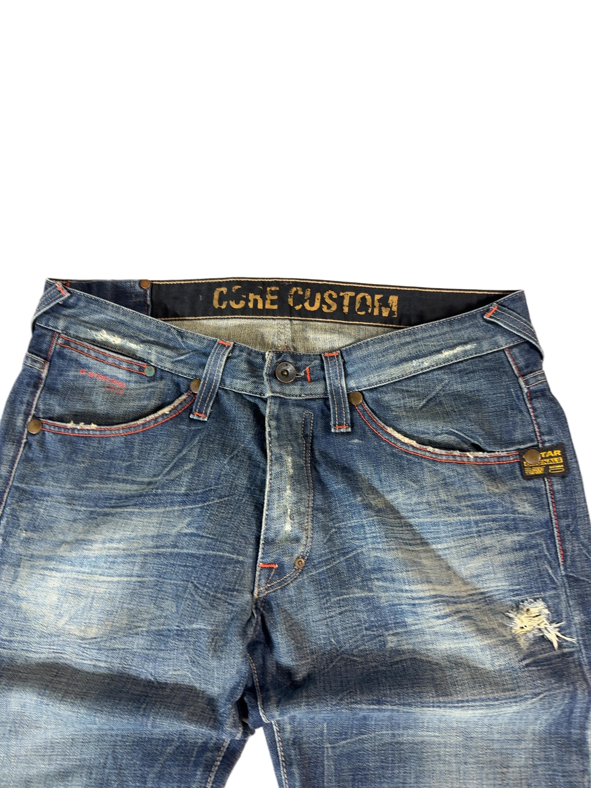 G-Star Washed Ripped Bootcut Jeans W34/L32