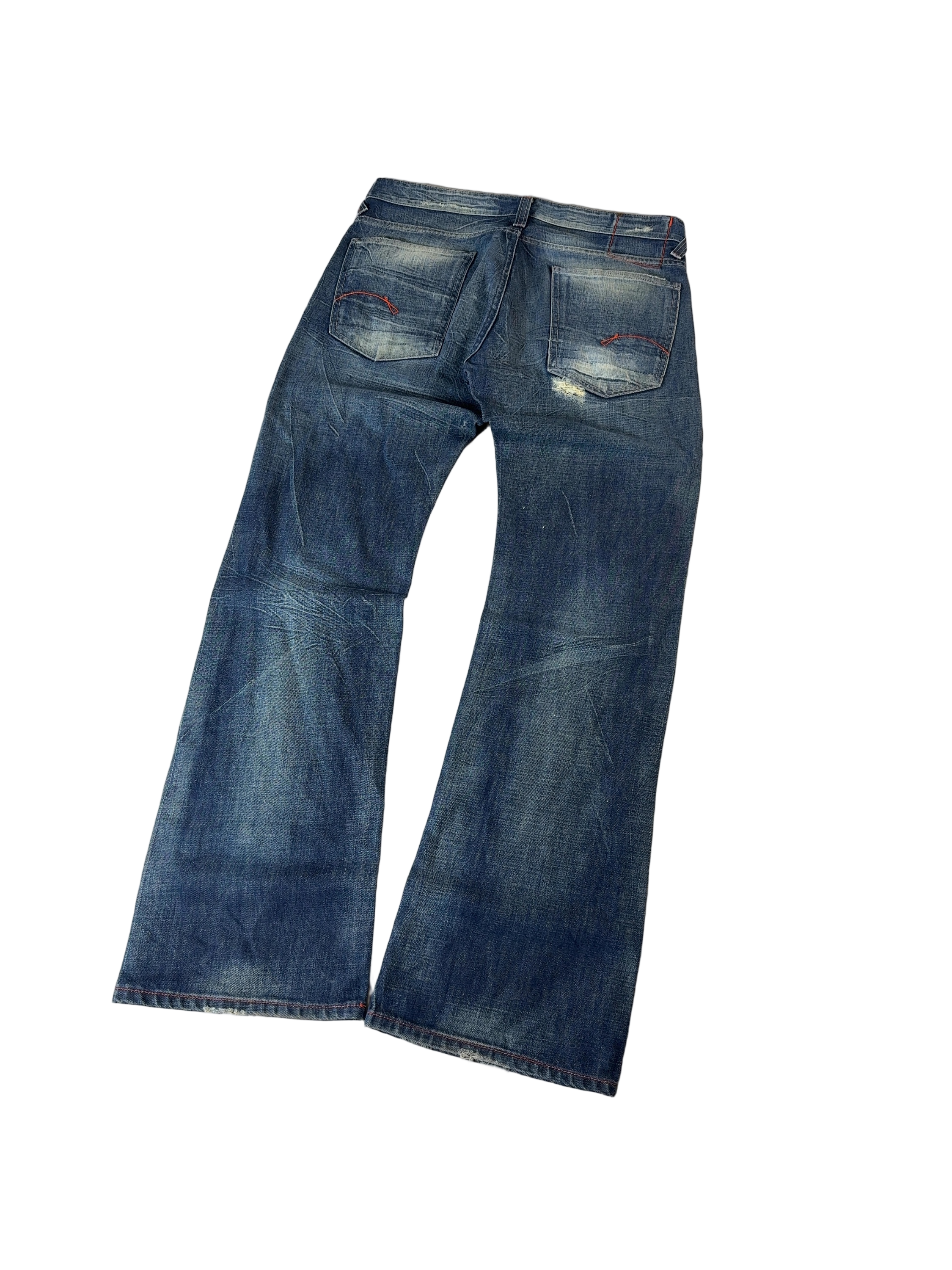 G-Star Washed Ripped Bootcut Jeans W34/L32