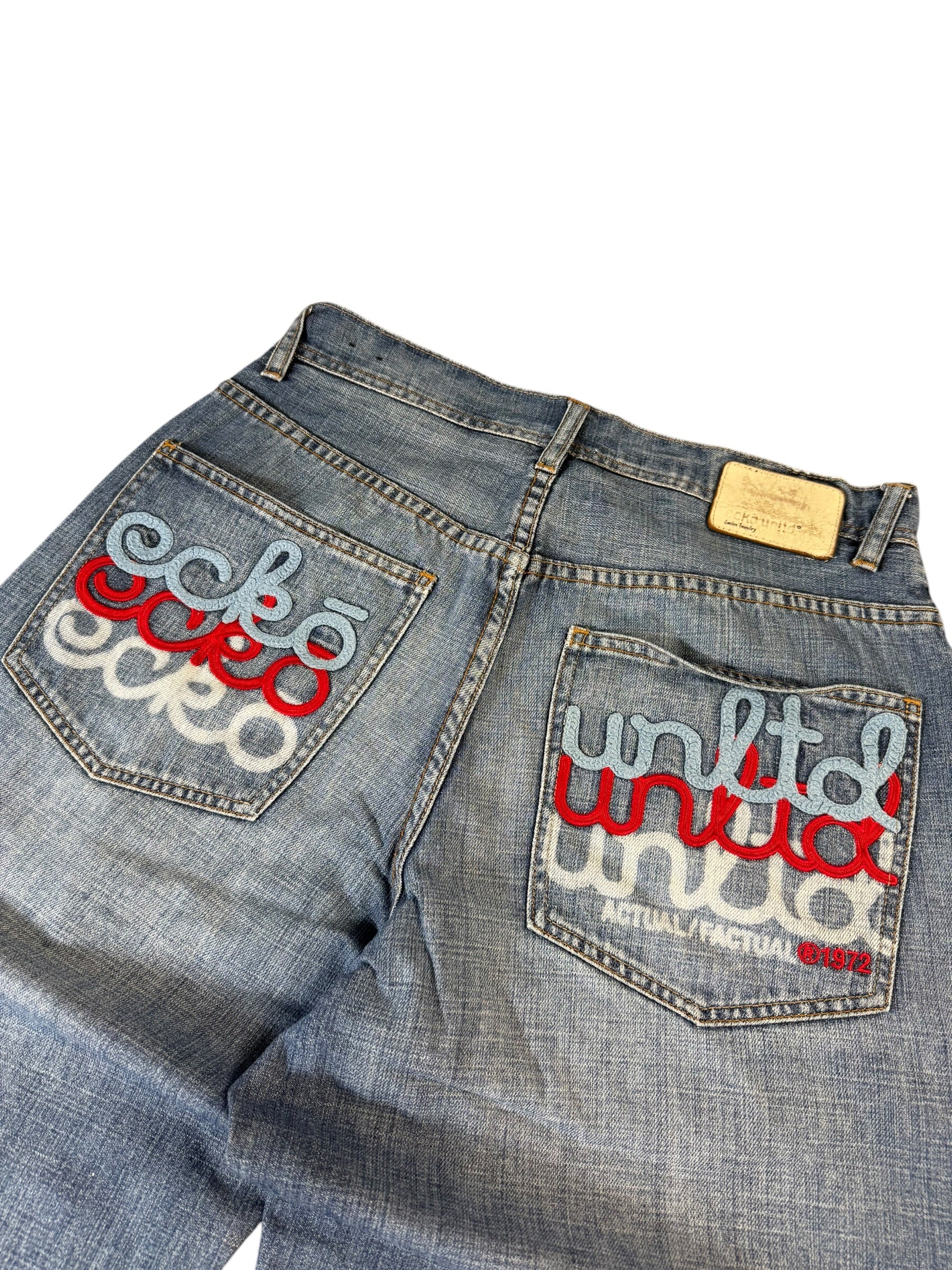 Eckõ UNLTD Big Printed Baggy Jeans W30/L32