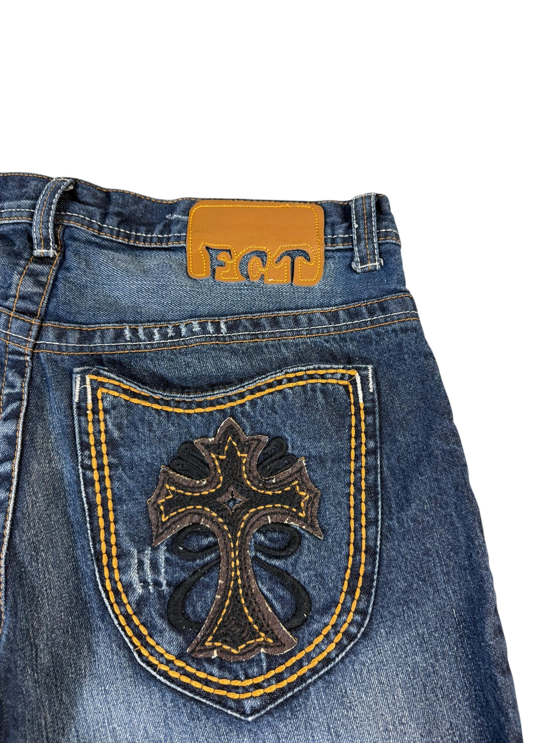 FCT Japanese Printed Bootcut Jeans W33/L32