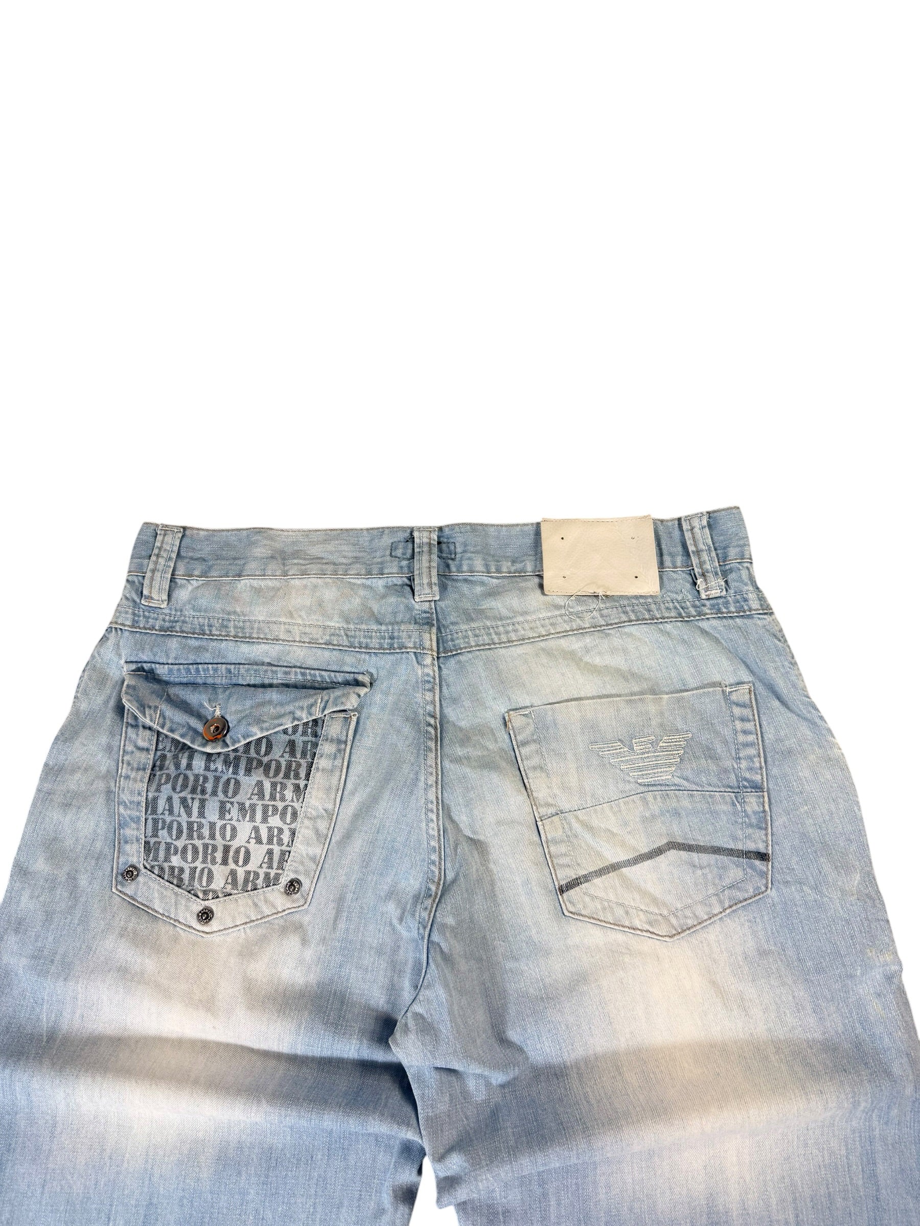 Armani Printed Washed Bootcut Jeans W34/L34