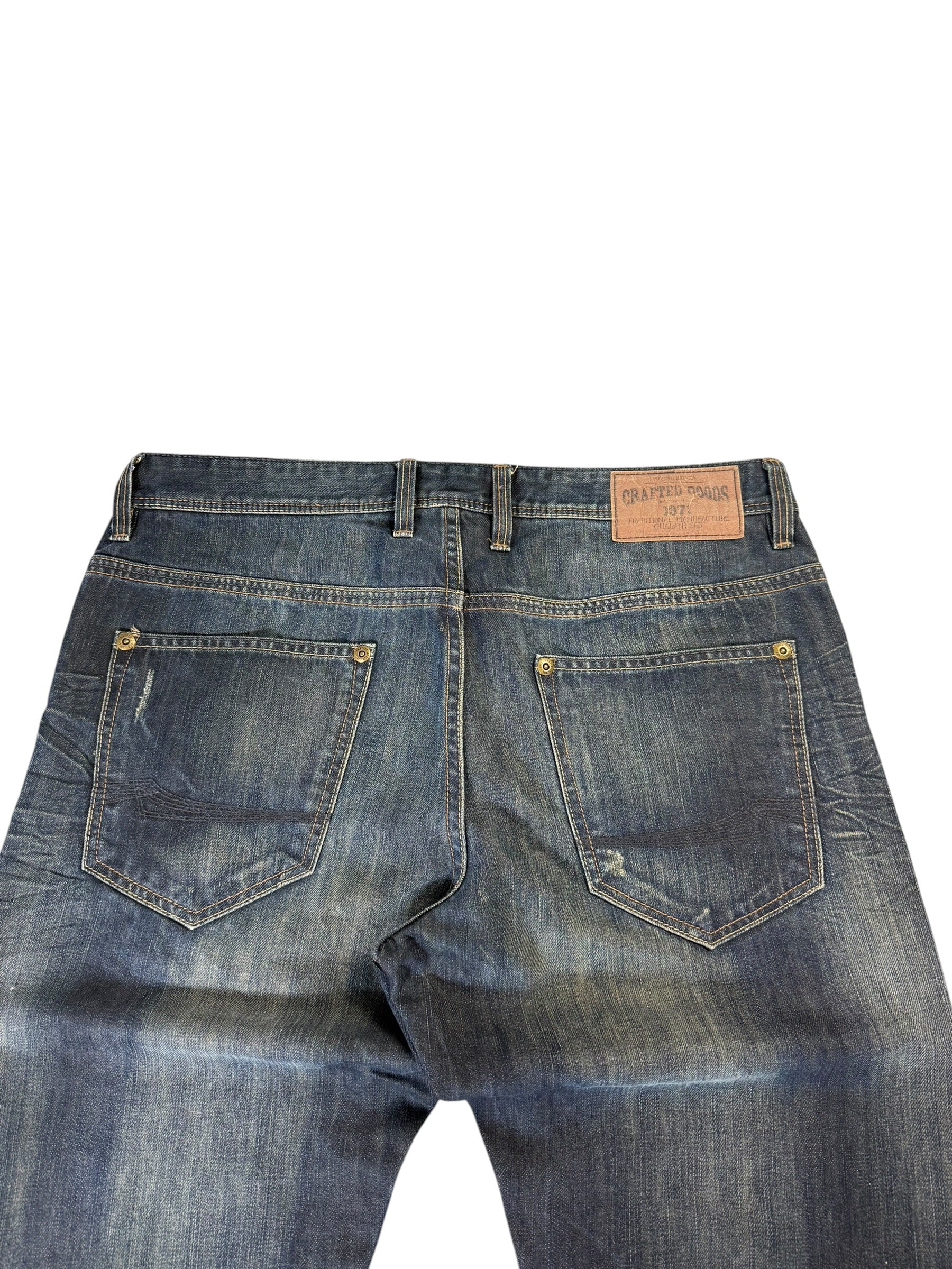 Washed Straight Stacked Jeans W38/L36