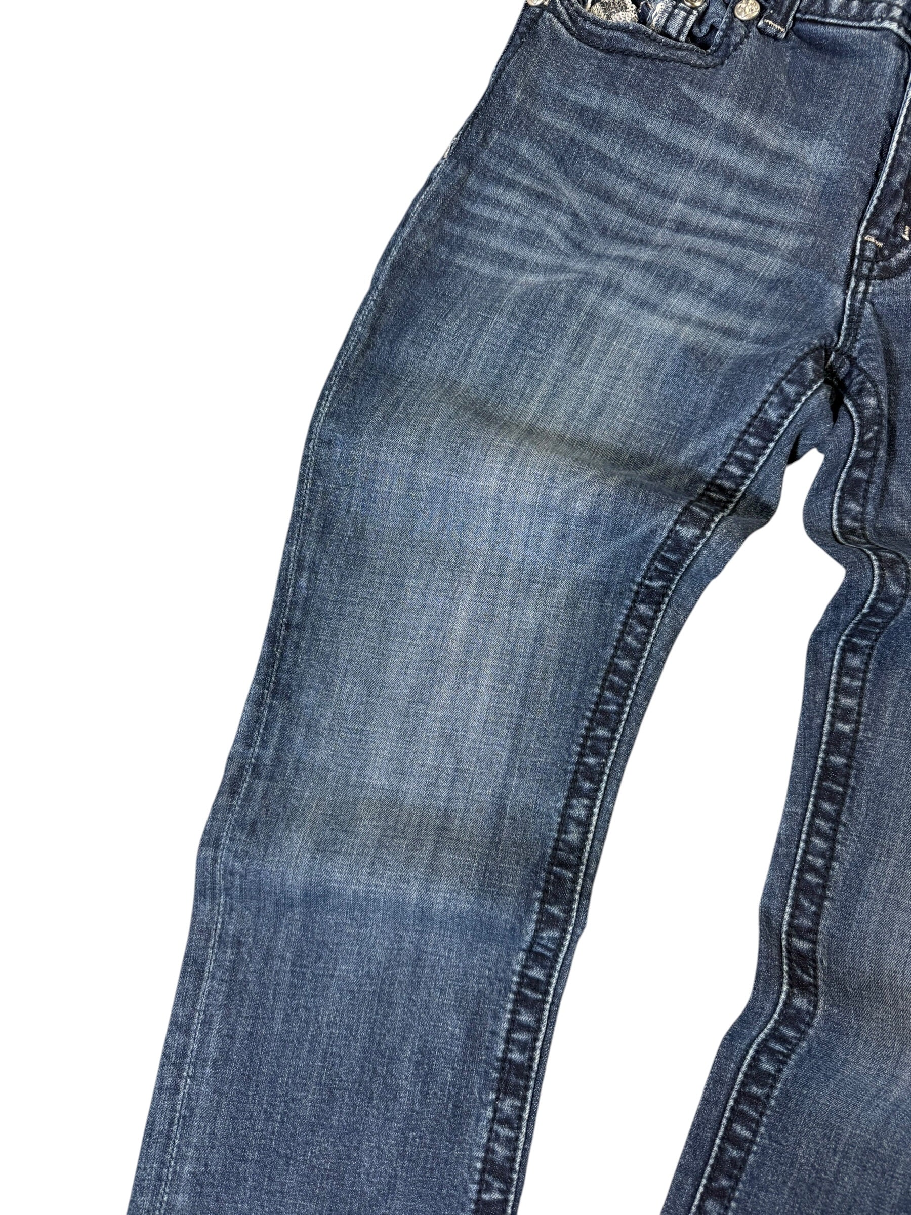Miss Me Back Printed Y2k Capri 7/8 Jeans W30
