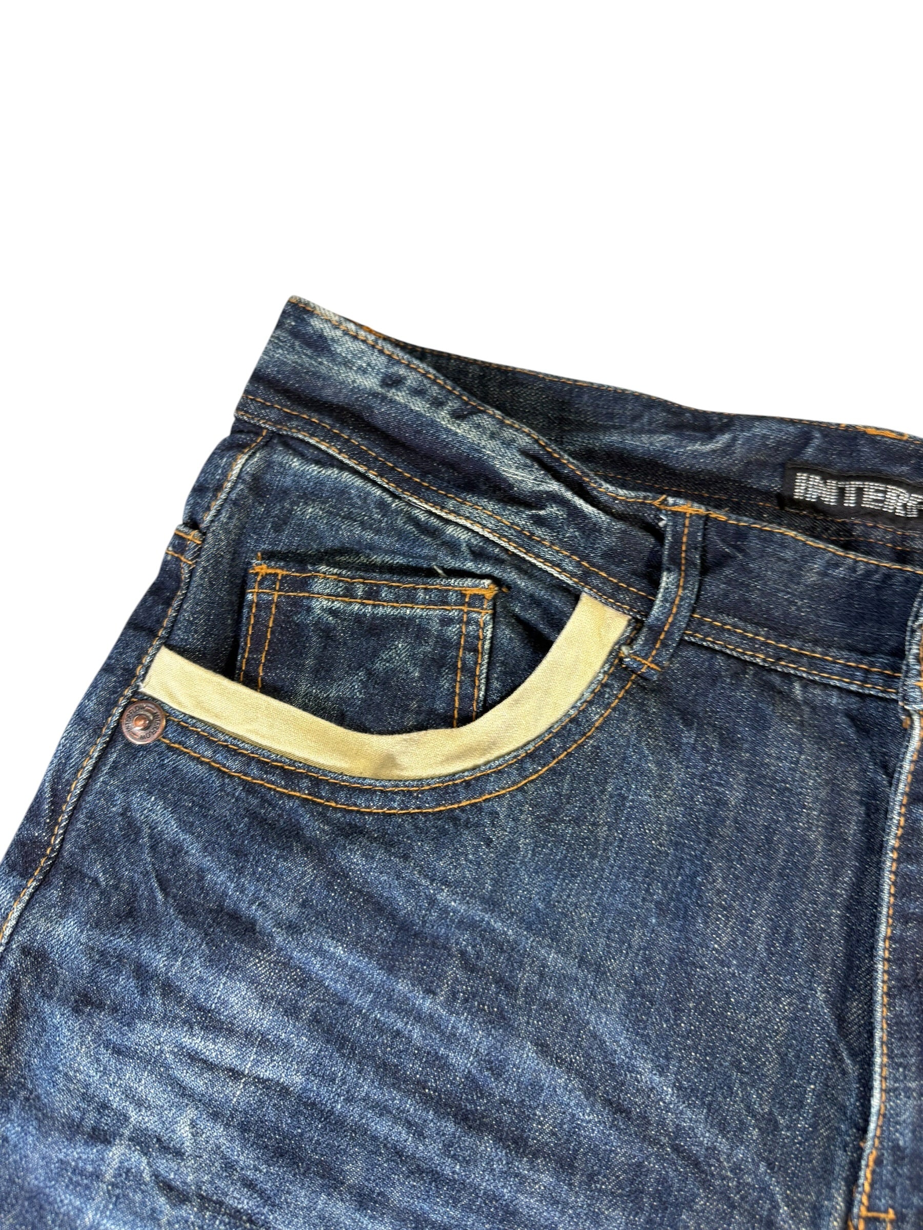 Washed Detailed Straight Jeans W35/L32