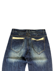 Washed Detailed Straight Jeans W35/L32
