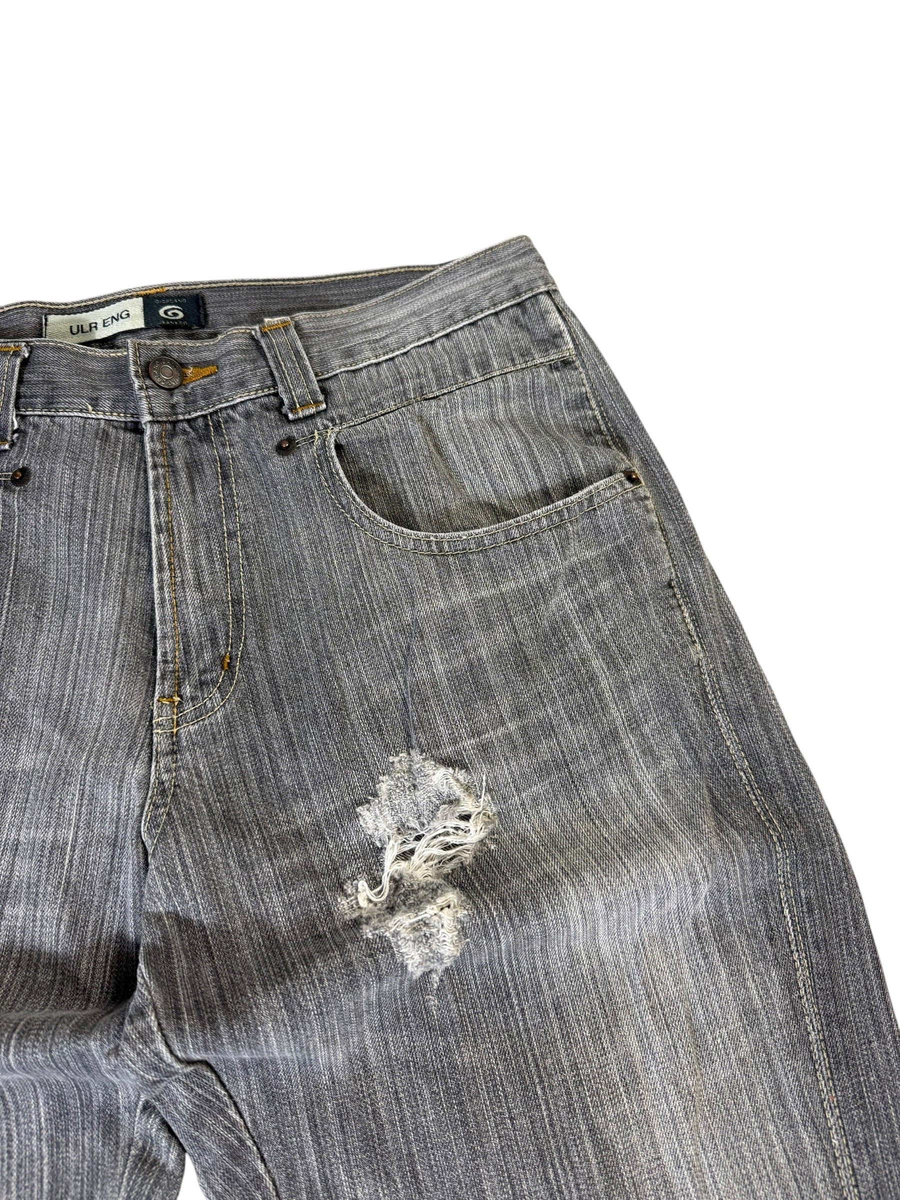Washed Bootcut Ripped Jeans W34/L32