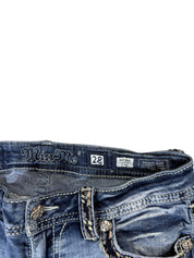 Miss Me Back Printed Y2K Capri 3/4 Jeans W29