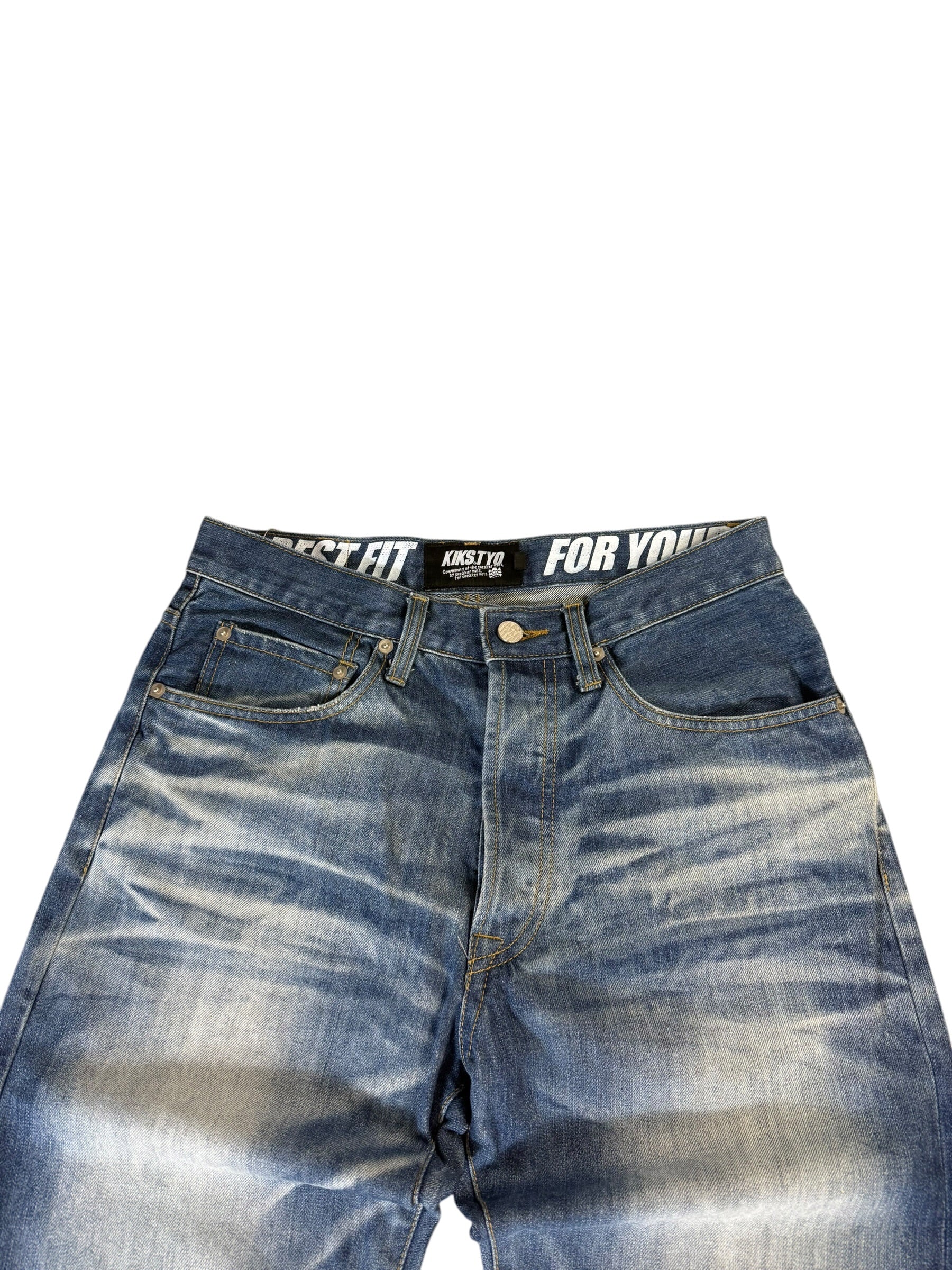 Big Printed Straight Washed Jeans W30/L32