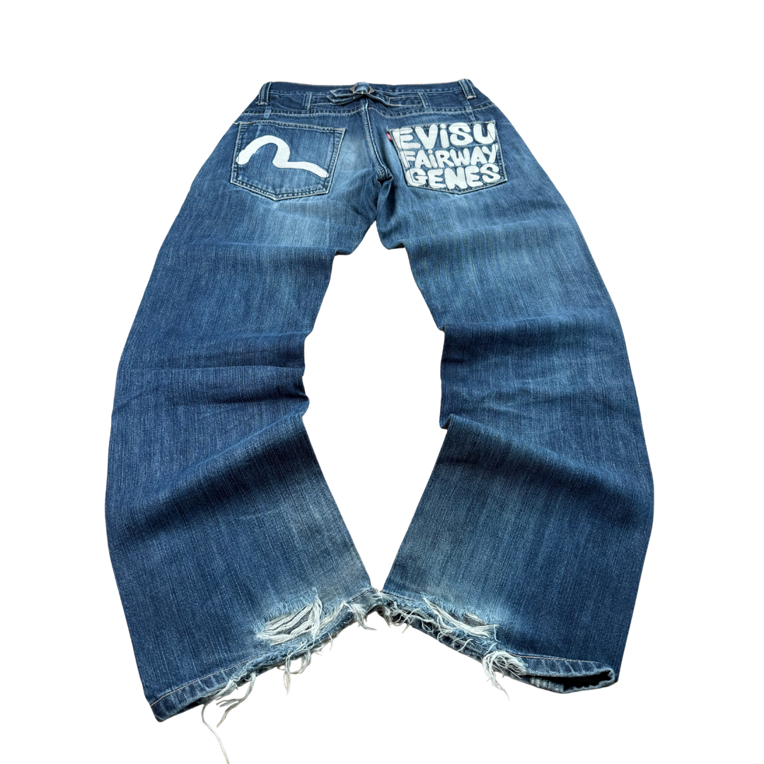 Evisu Vintage Jeans Flared Fit Größe S/M