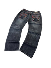 Vintage Big Printed Baggy Jeans W34/L34