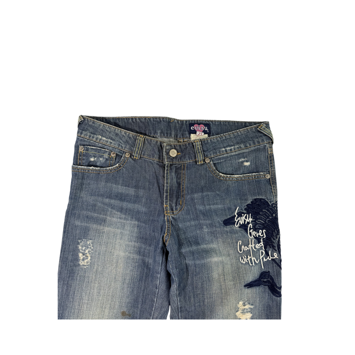 Evisu Vintage Jeans Flared Fit Größe M/L