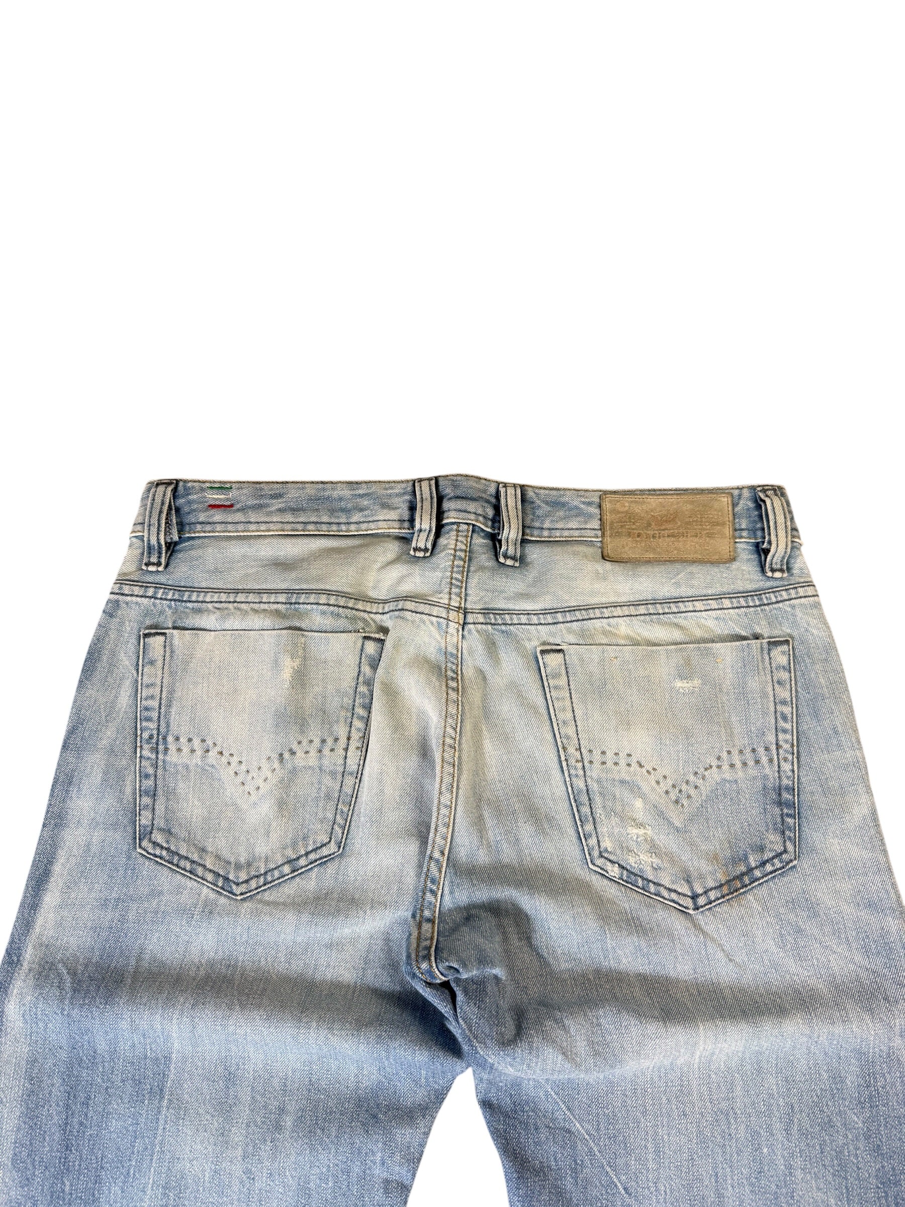 Diesel Washed Straight Ripped Jeans W35/L32