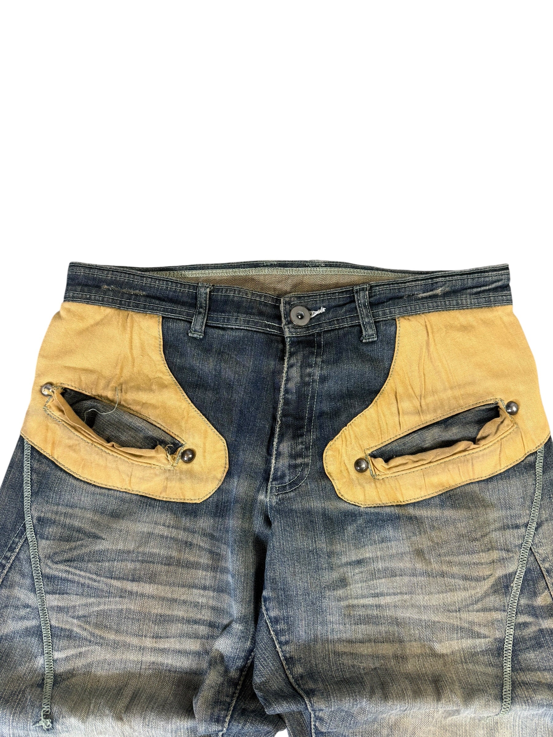 Washed Straight Detailt Jeans W34/L32