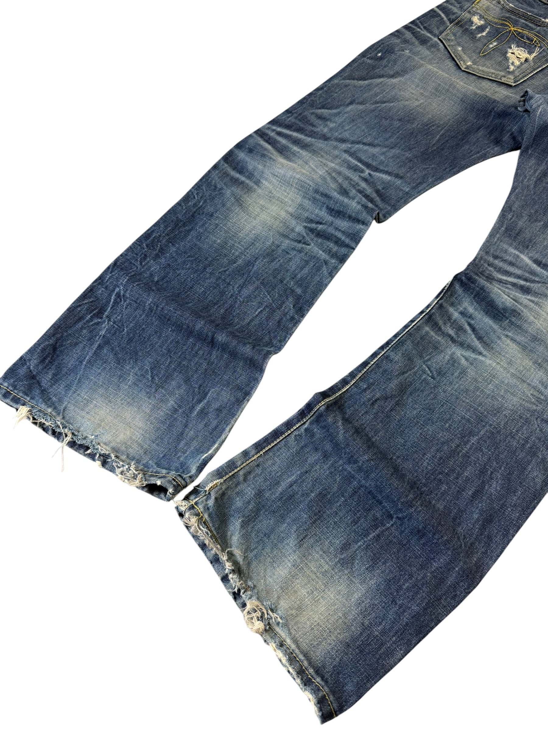 Vintage Washed Bootcut Japanese Jeans W33/L32