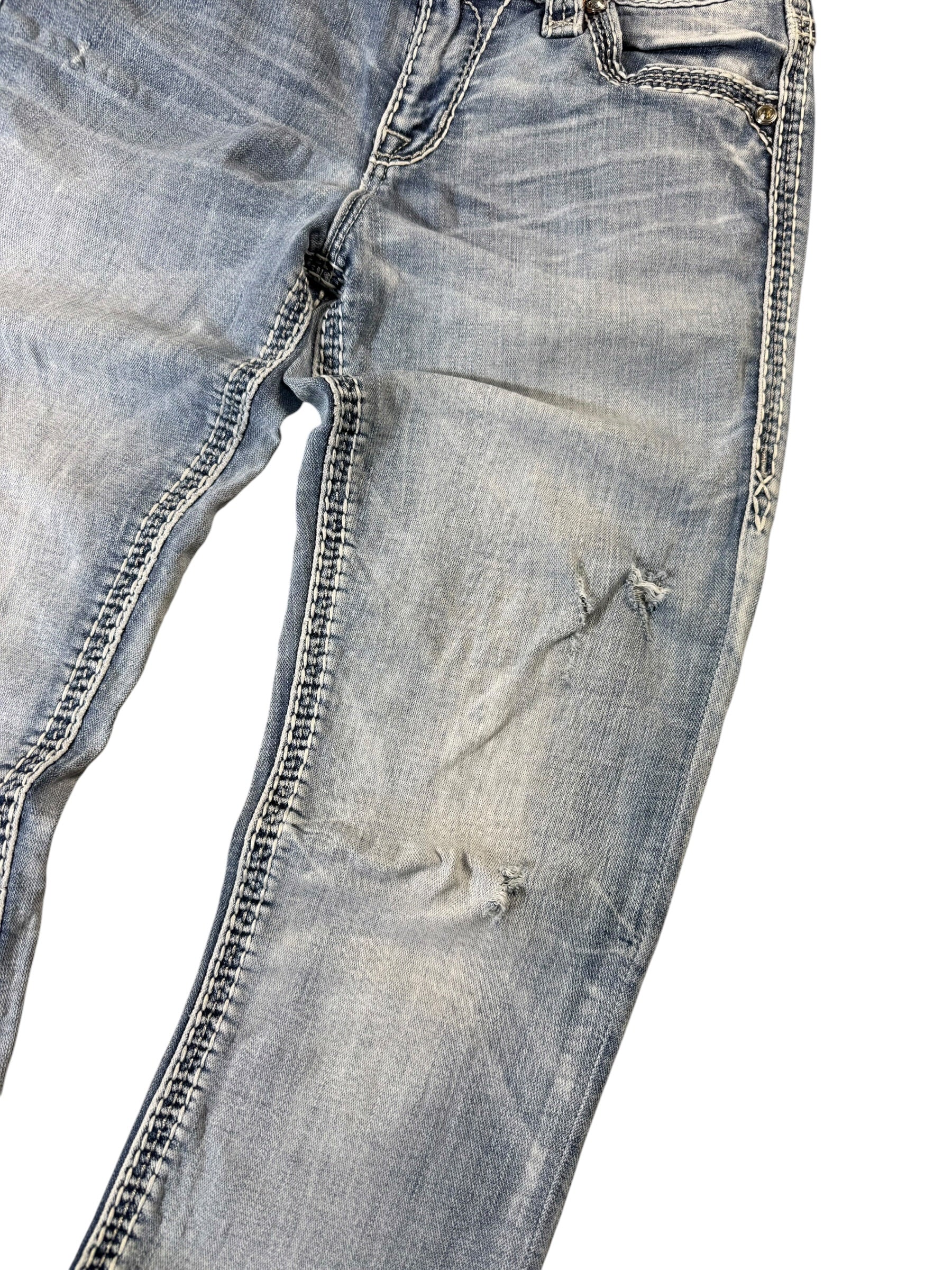 Rock Revival Back Printed Y2k Capri 7/8 Jeans W28