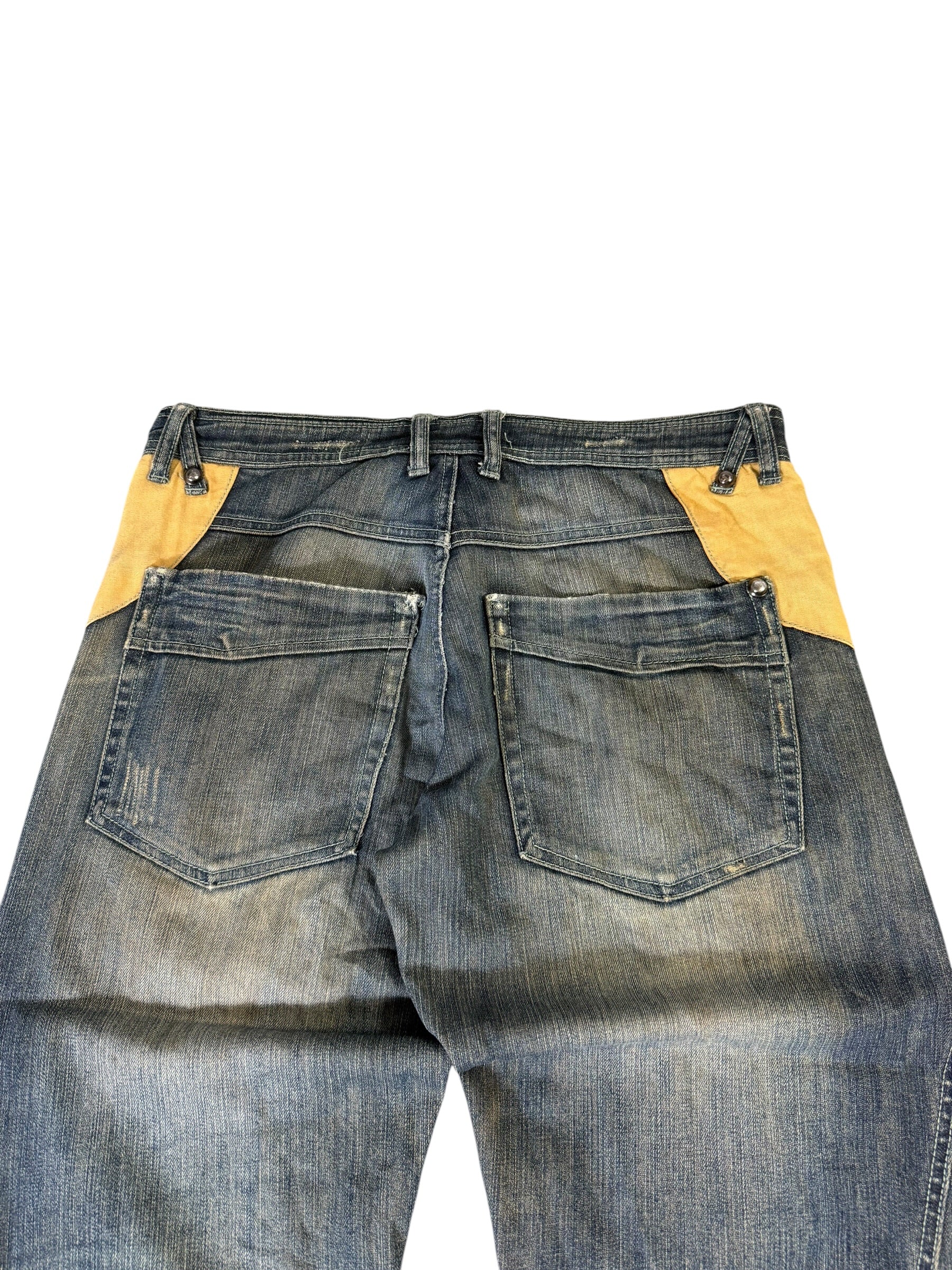 Washed Straight Detailt Jeans W34/L32