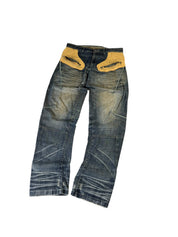 Washed Straight Detailt Jeans W34/L32