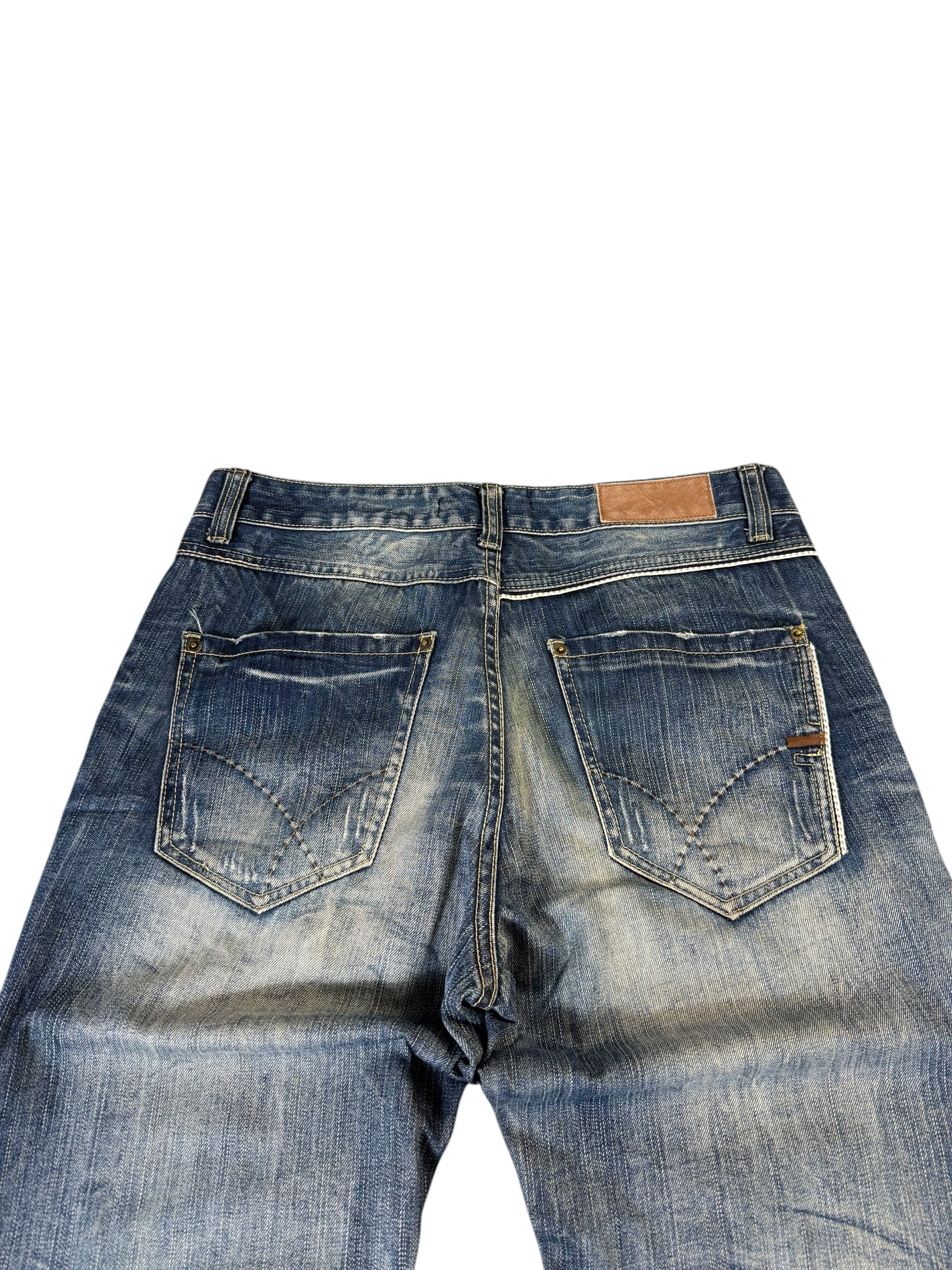 Washed Straight Stacked Jeans W33/L34