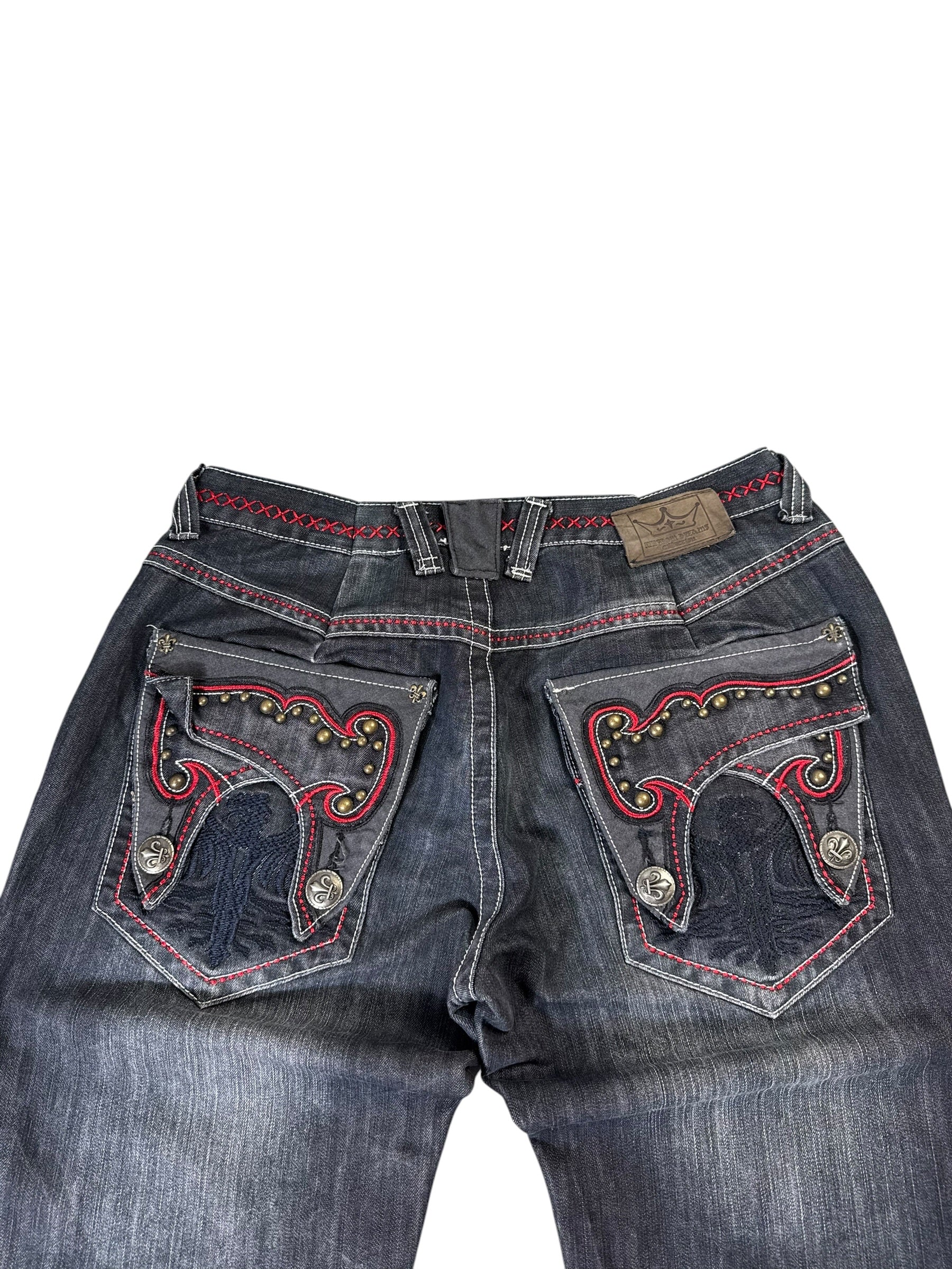 Vintage Big Printed Baggy Jeans W34/L34