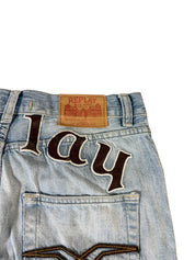 Replay Big Printed Straight Stacked Jeans W32/L28