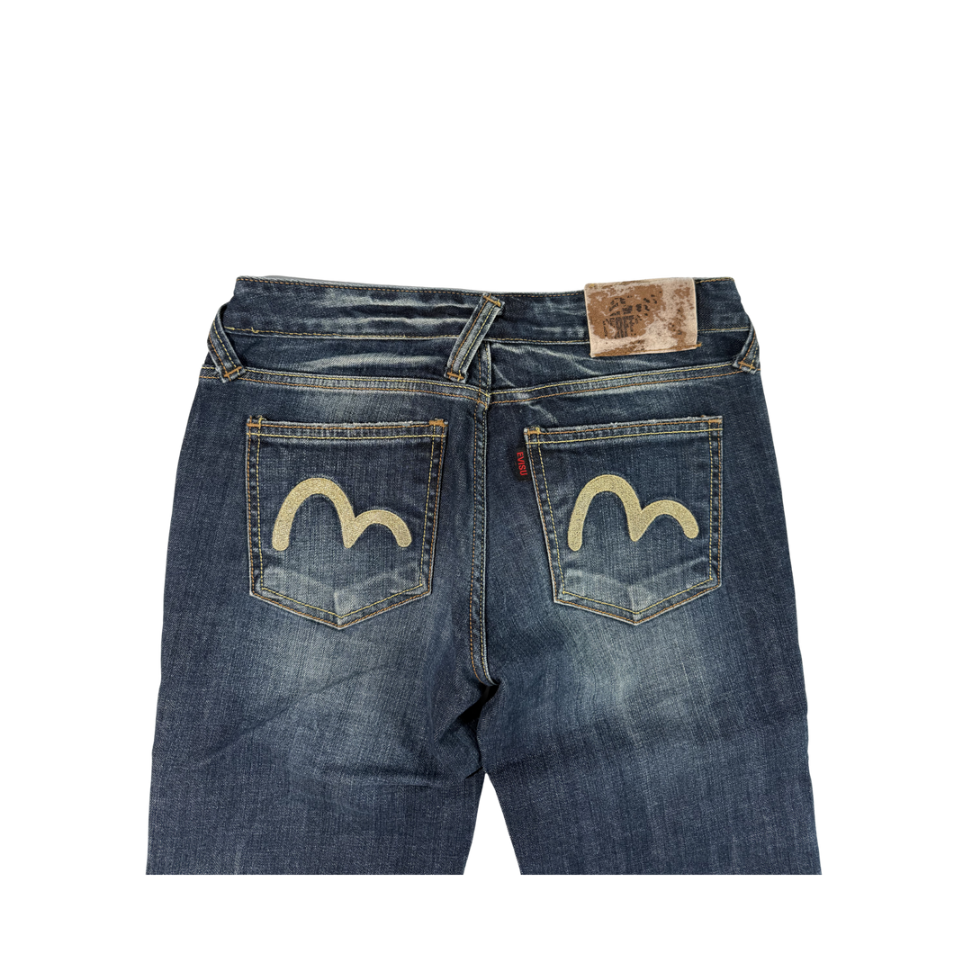 Evisu Vintage Jeans Flared Fit Größe XS/S