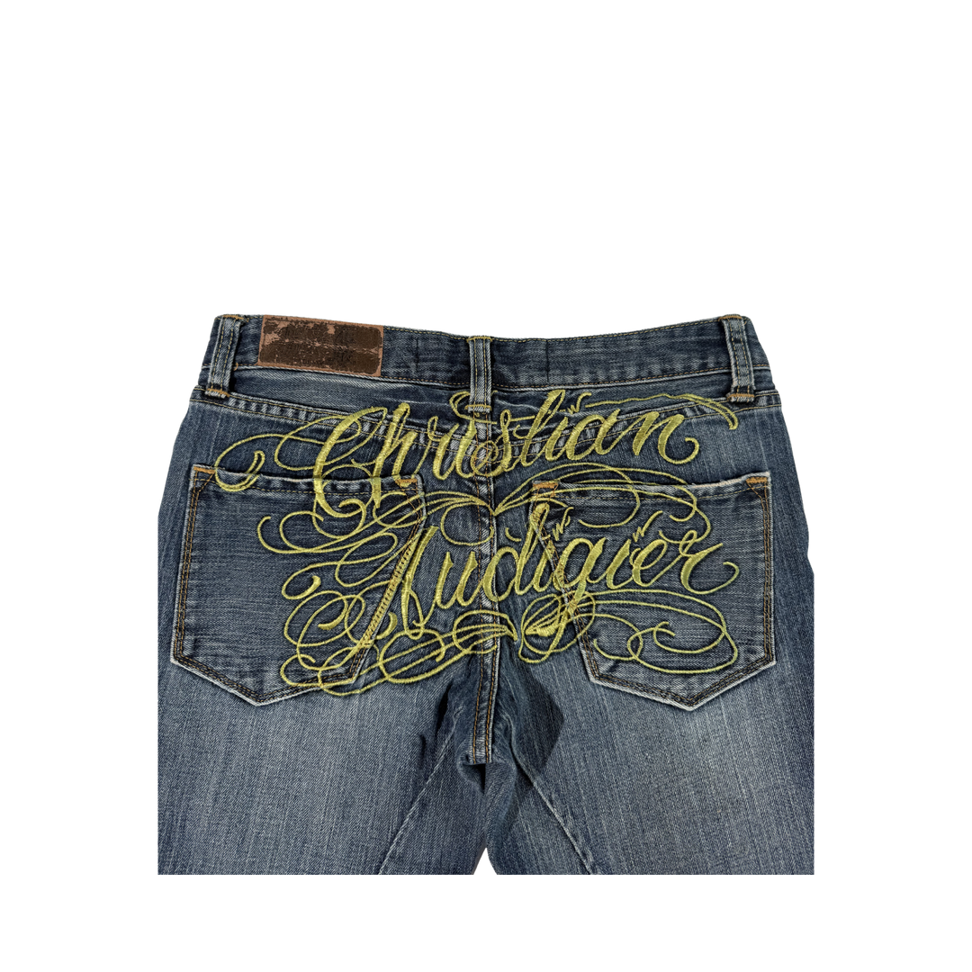 Christian Audiger Vintage Jeans Flared Fit Größe S/M