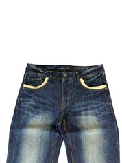 Washed Detailed Straight Jeans W35/L32