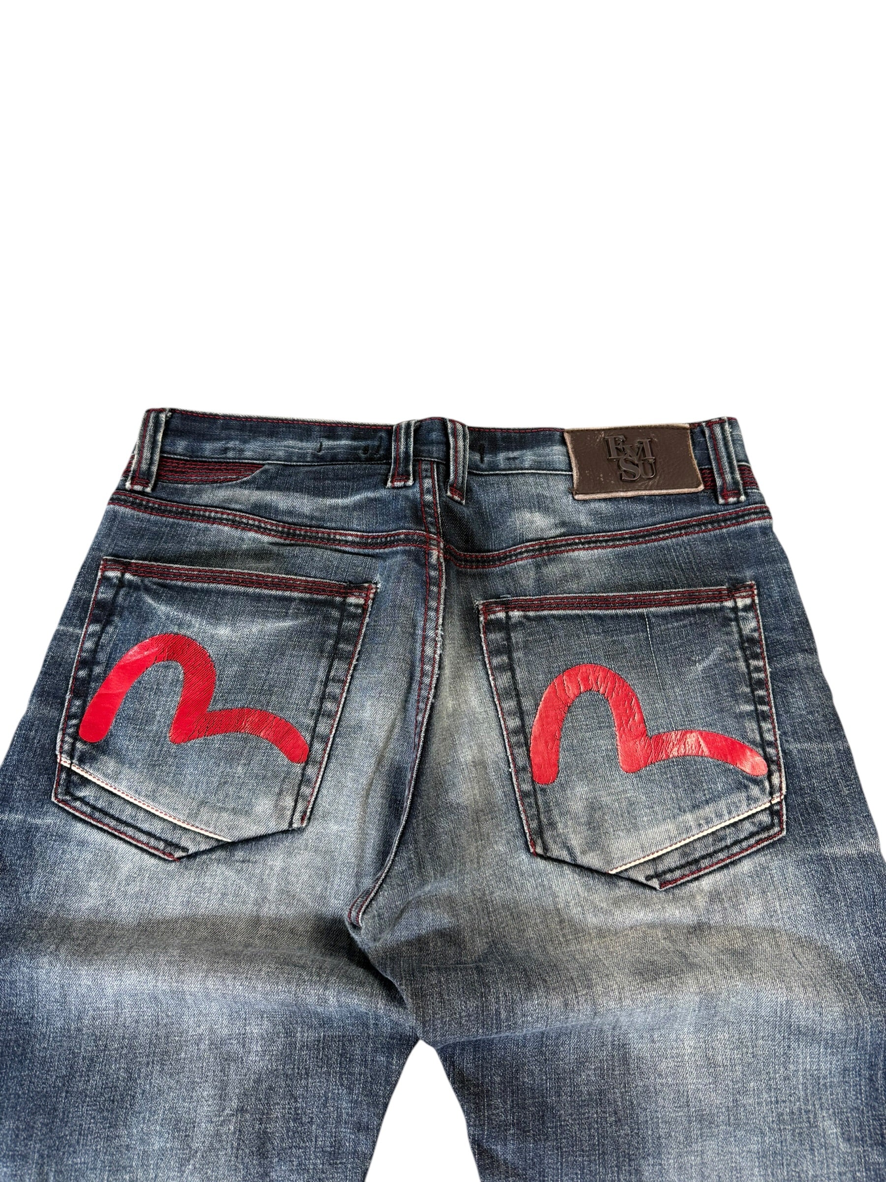 Evisu Washed Straight printed Jeans W33/L33