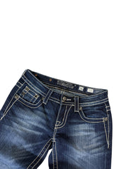 Miss Me Back Printed Y2k Capri 3/4 Jeans W27