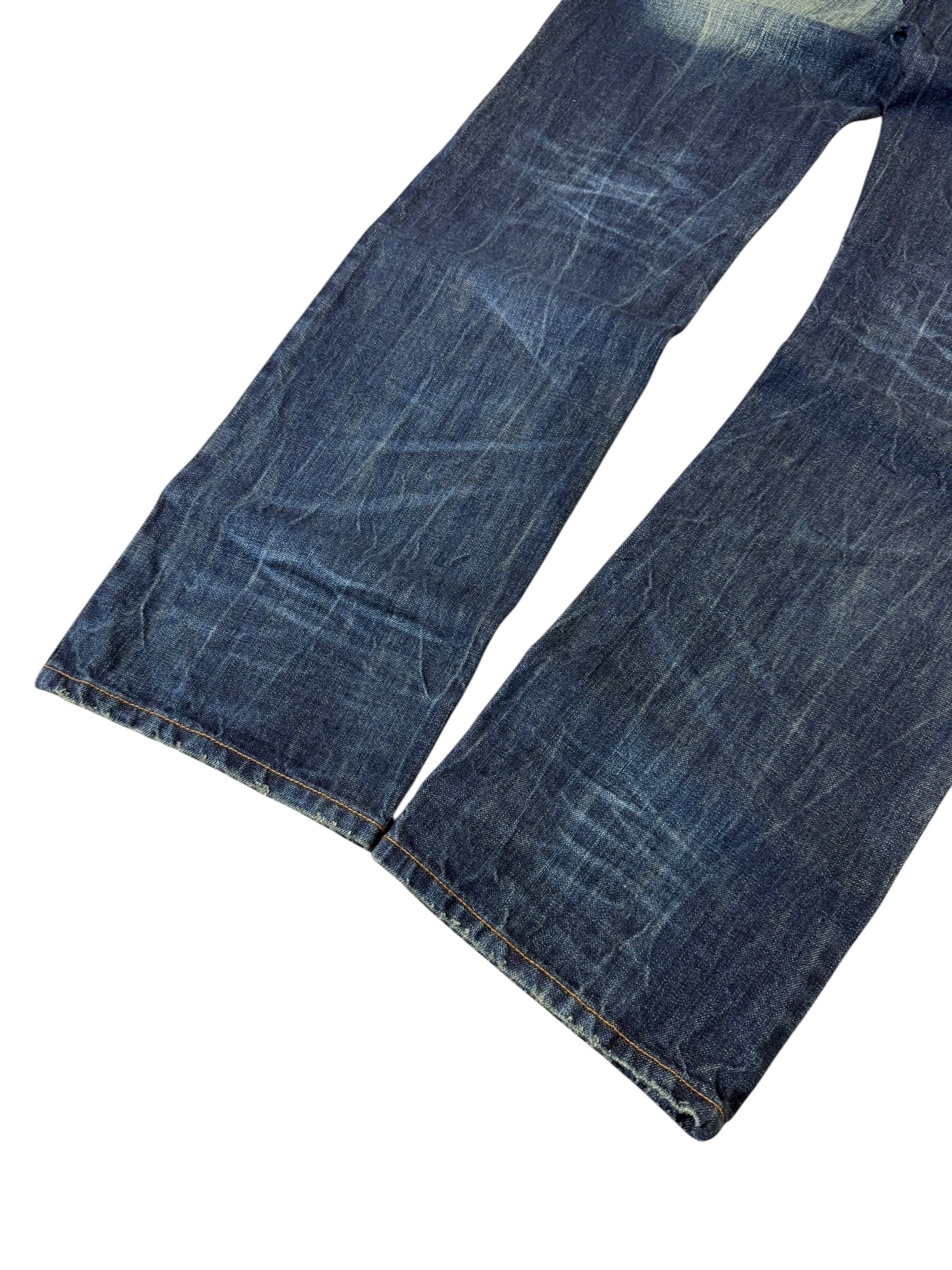 Washed Detailed Straight Jeans W35/L32