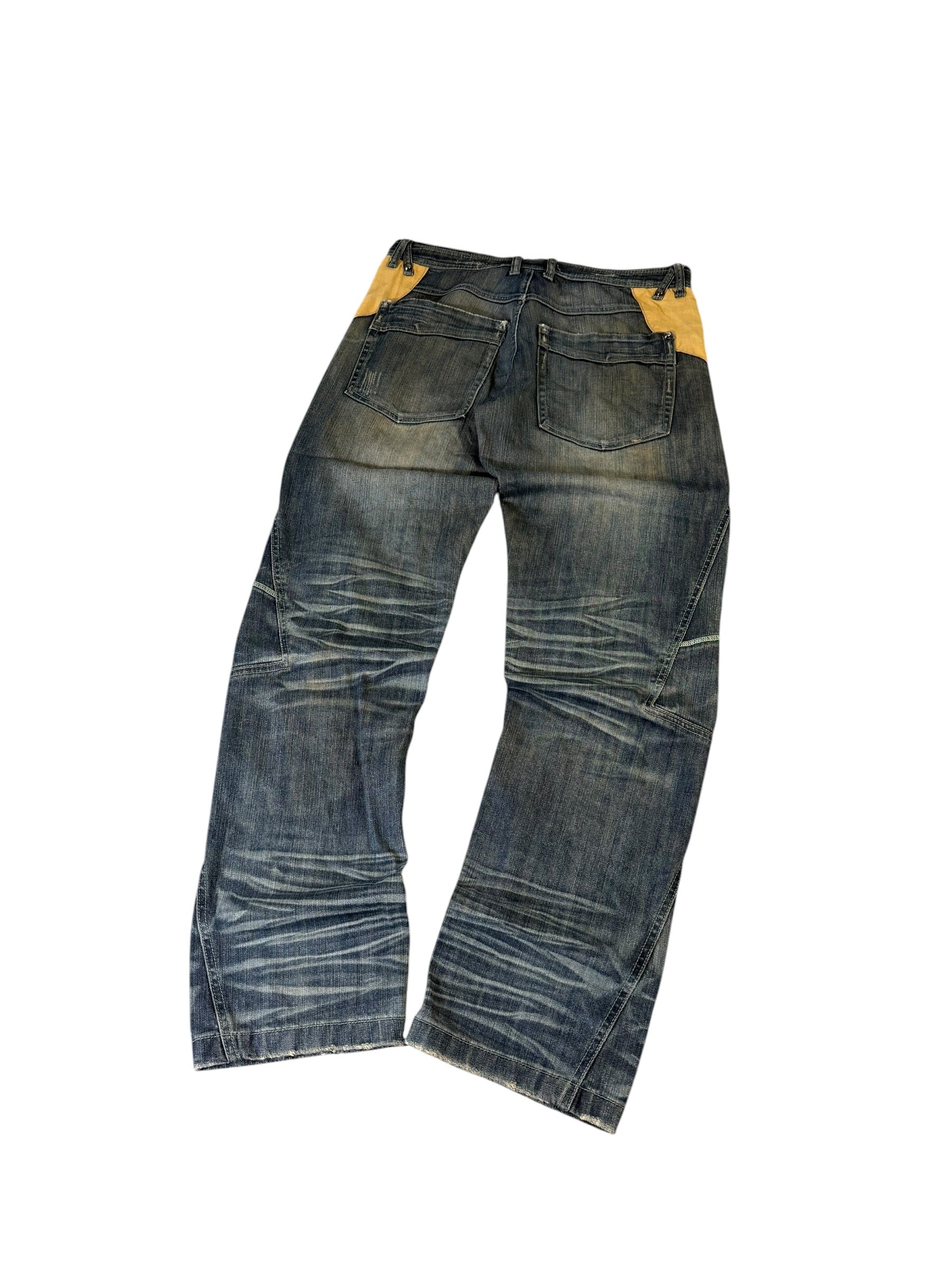 Washed Straight Detailt Jeans W34/L32