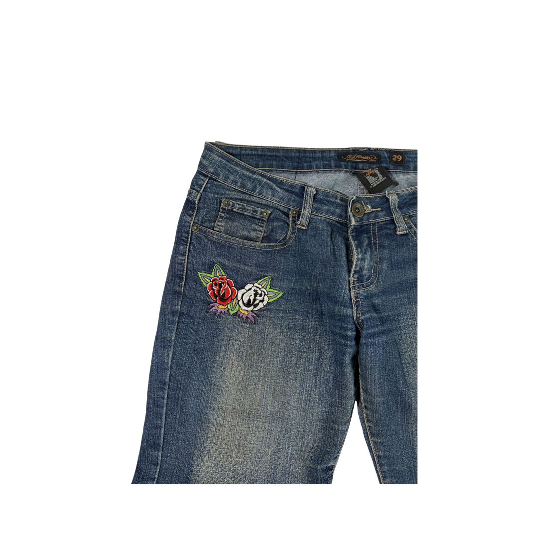 Ed Hardy Vintage Jeans Flared Fit Größe M/L