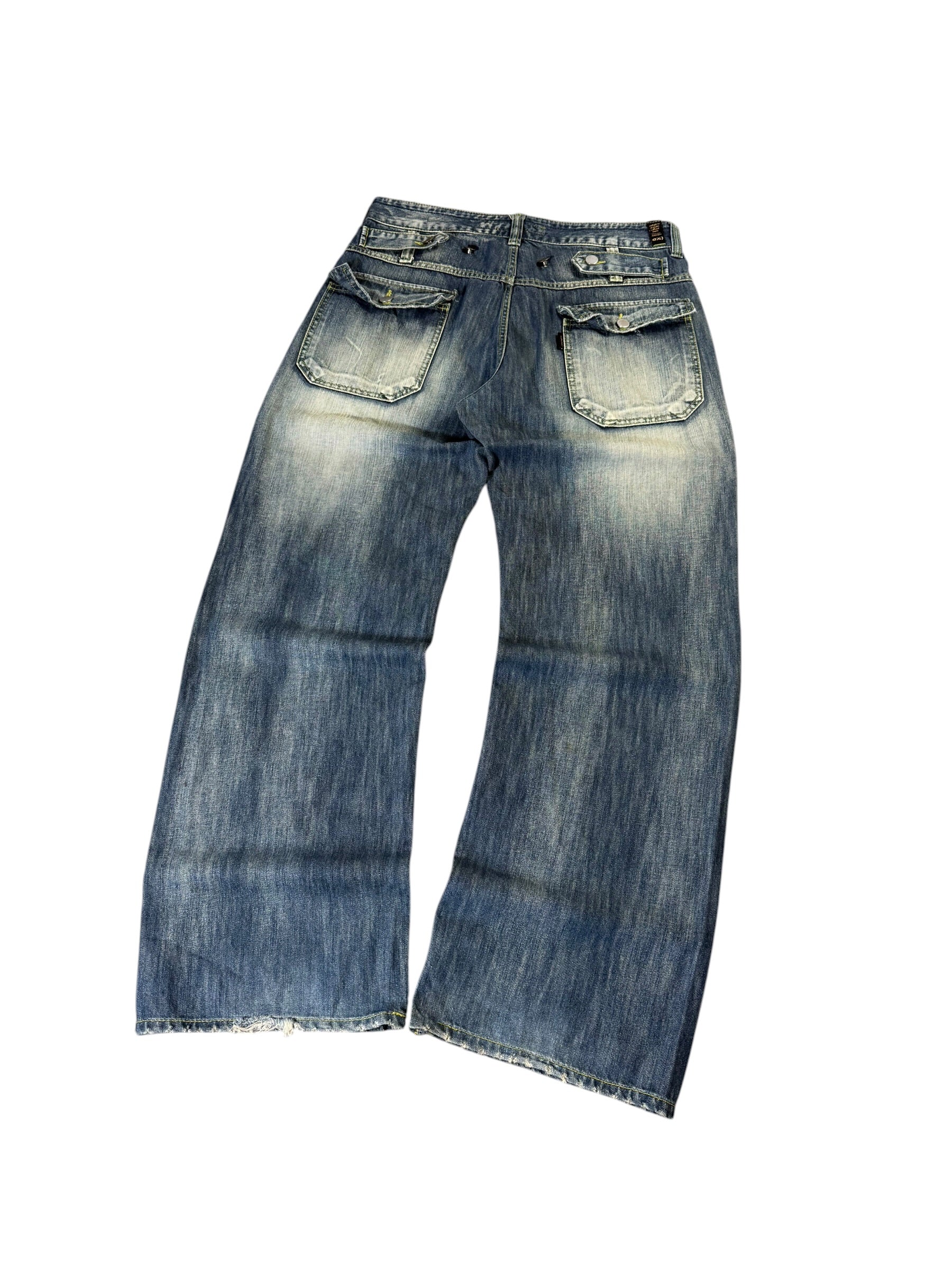 Vintage Washed Japanese Baggy Jeans W34/L32