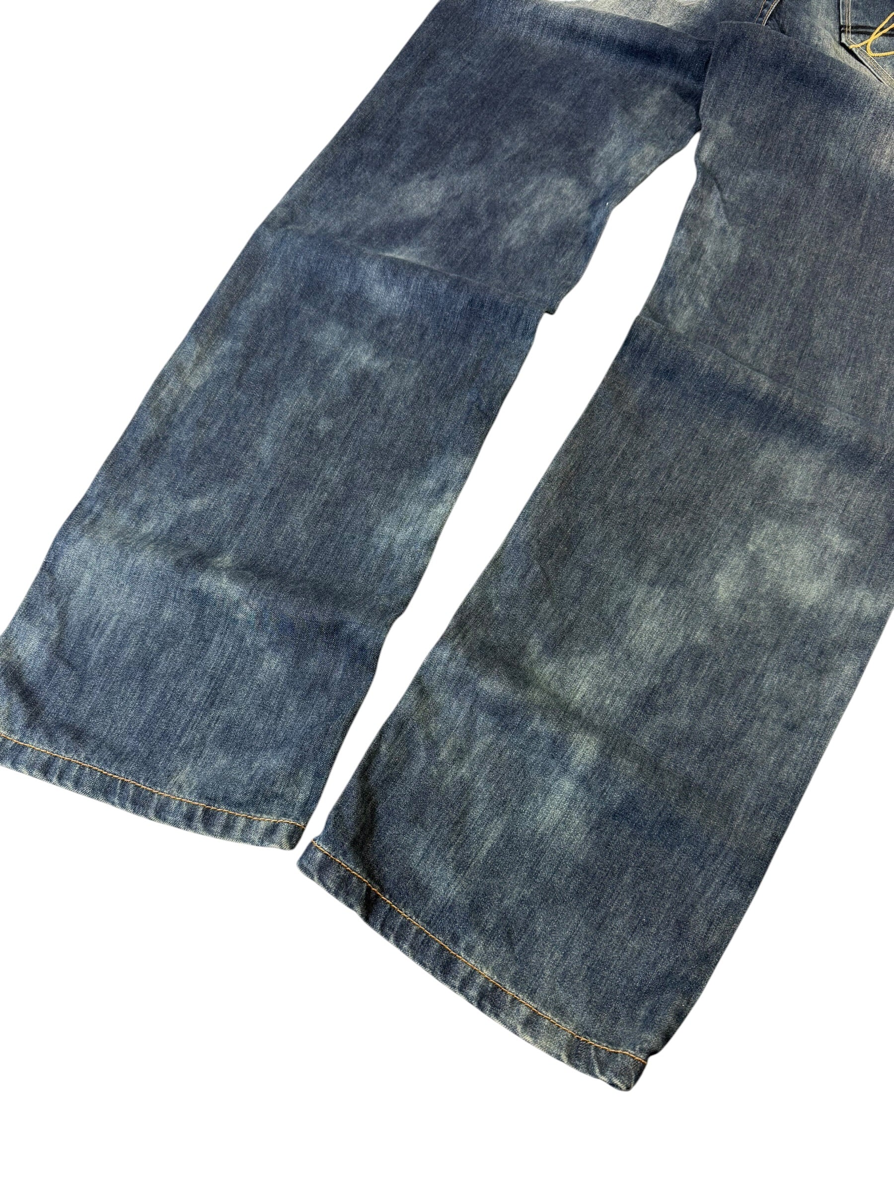 Washed Straight Stacked Jeans W34/L32
