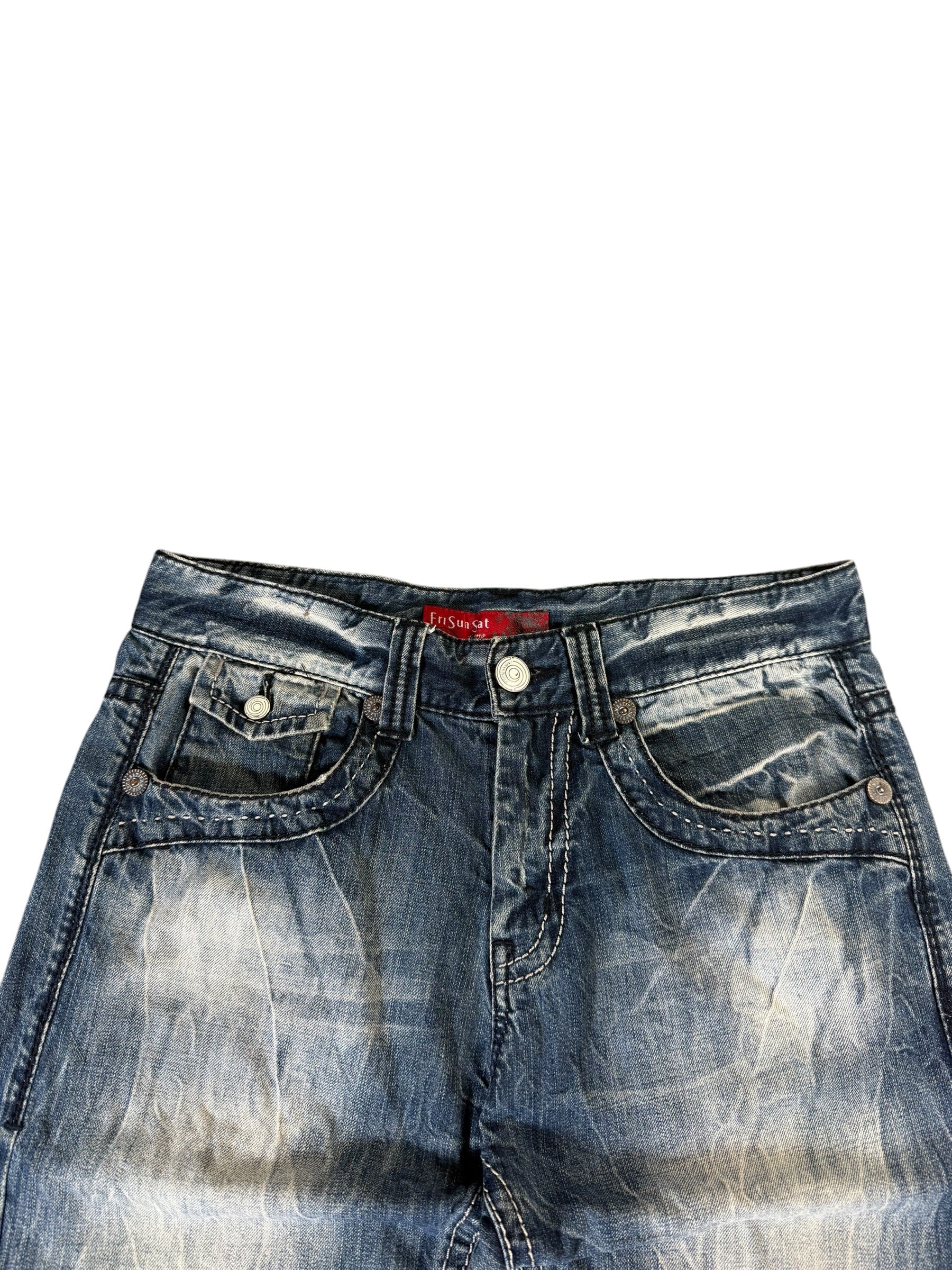 Vintage Washed Japanese Bootcut Jeans W35/L28
