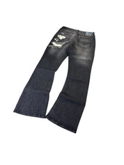 Vintage Big Printed Y2k Flared Jeans W28/L32