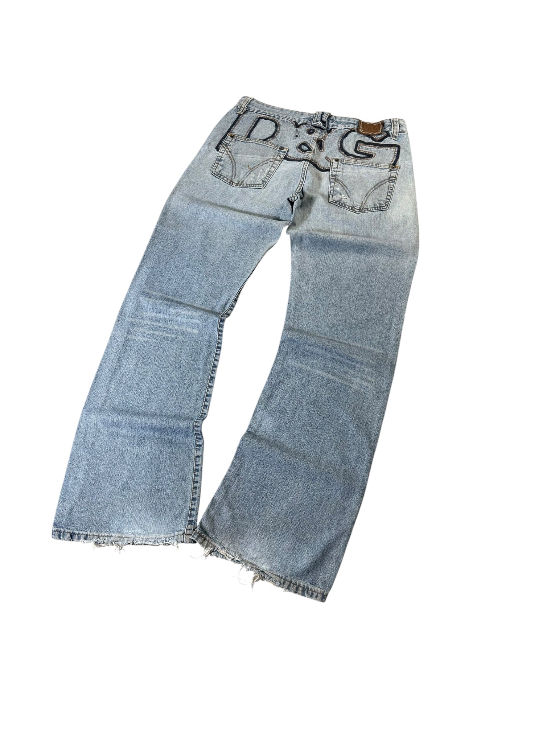 Dolce&Gabbana Big Printed Bootcut Jeans W32/L34