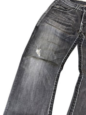 True Religion Washed Ripped Straight Jeans W34/L28