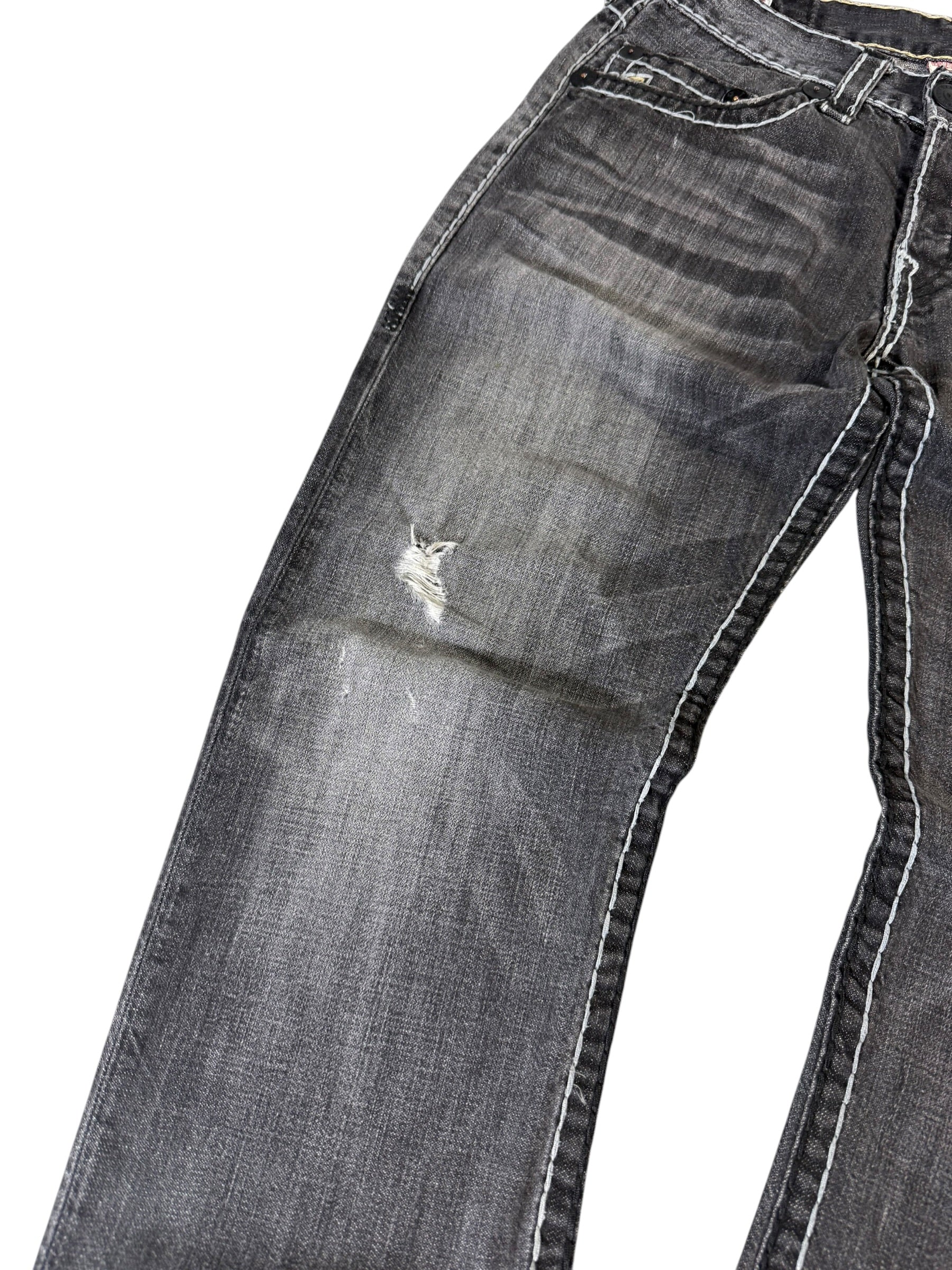 True Religion Washed Ripped Straight Jeans W34/L28