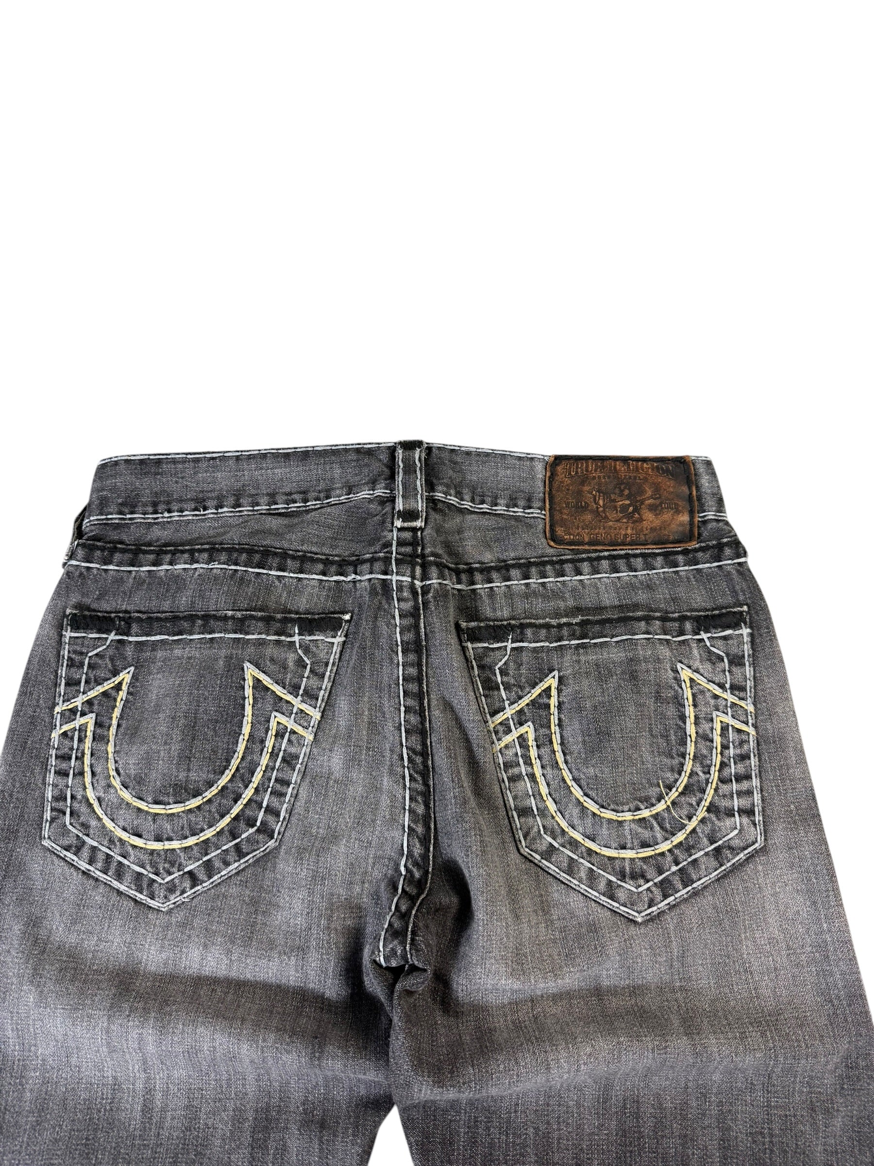 True Religion Washed Ripped Straight Jeans W34/L28