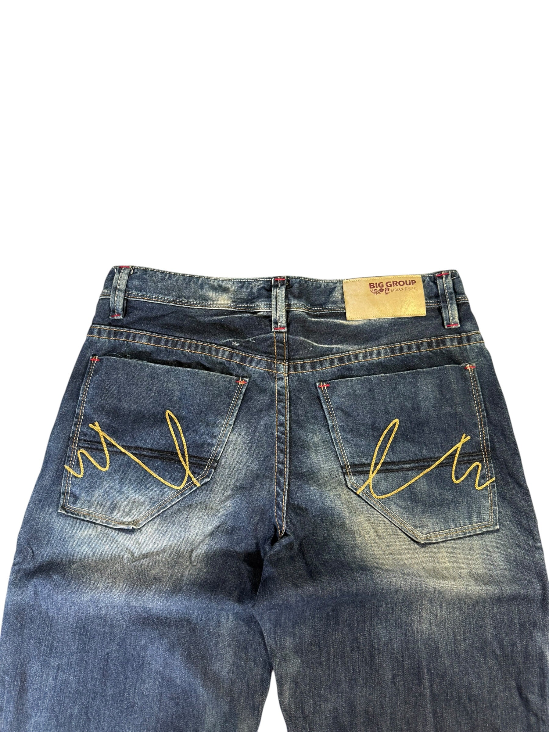 Washed Straight Stacked Jeans W34/L32