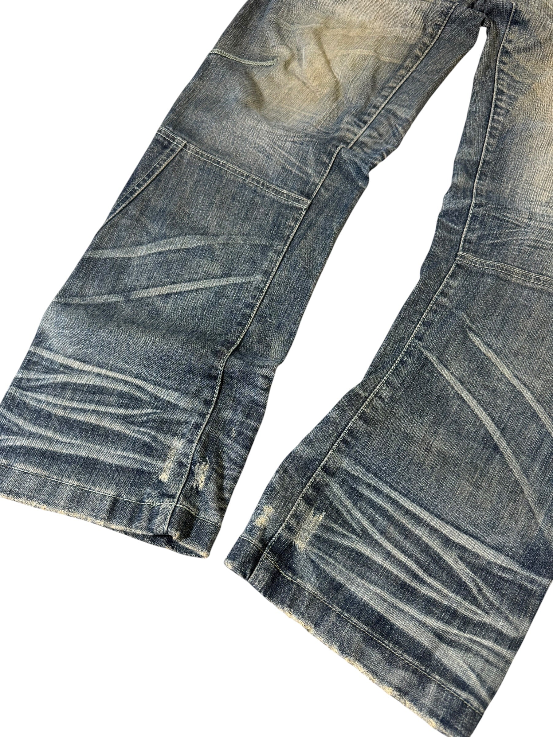 Washed Straight Detailt Jeans W34/L32