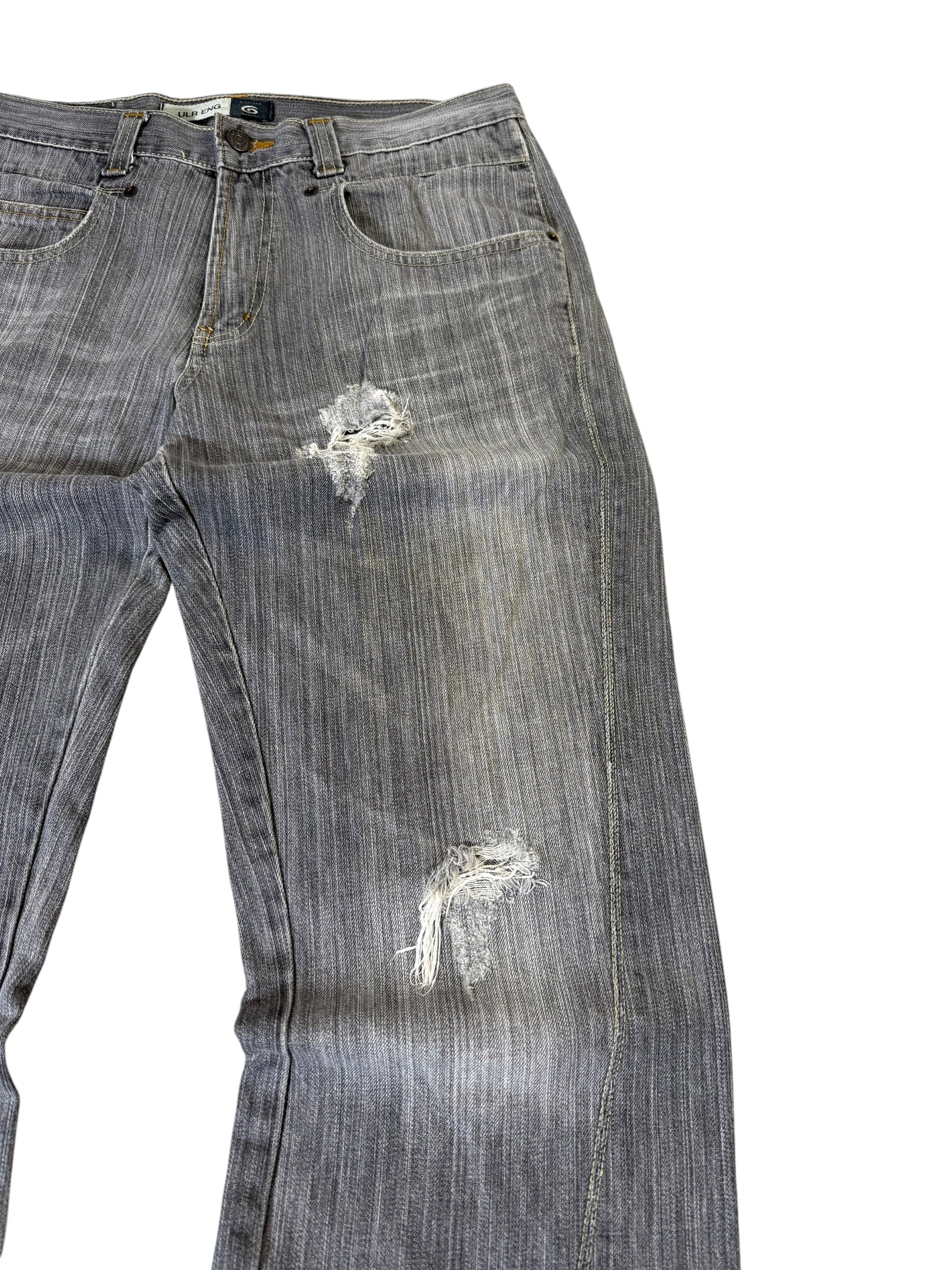 Washed Bootcut Ripped Jeans W34/L32
