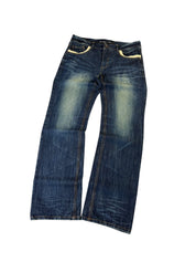 Washed Detailed Straight Jeans W35/L32