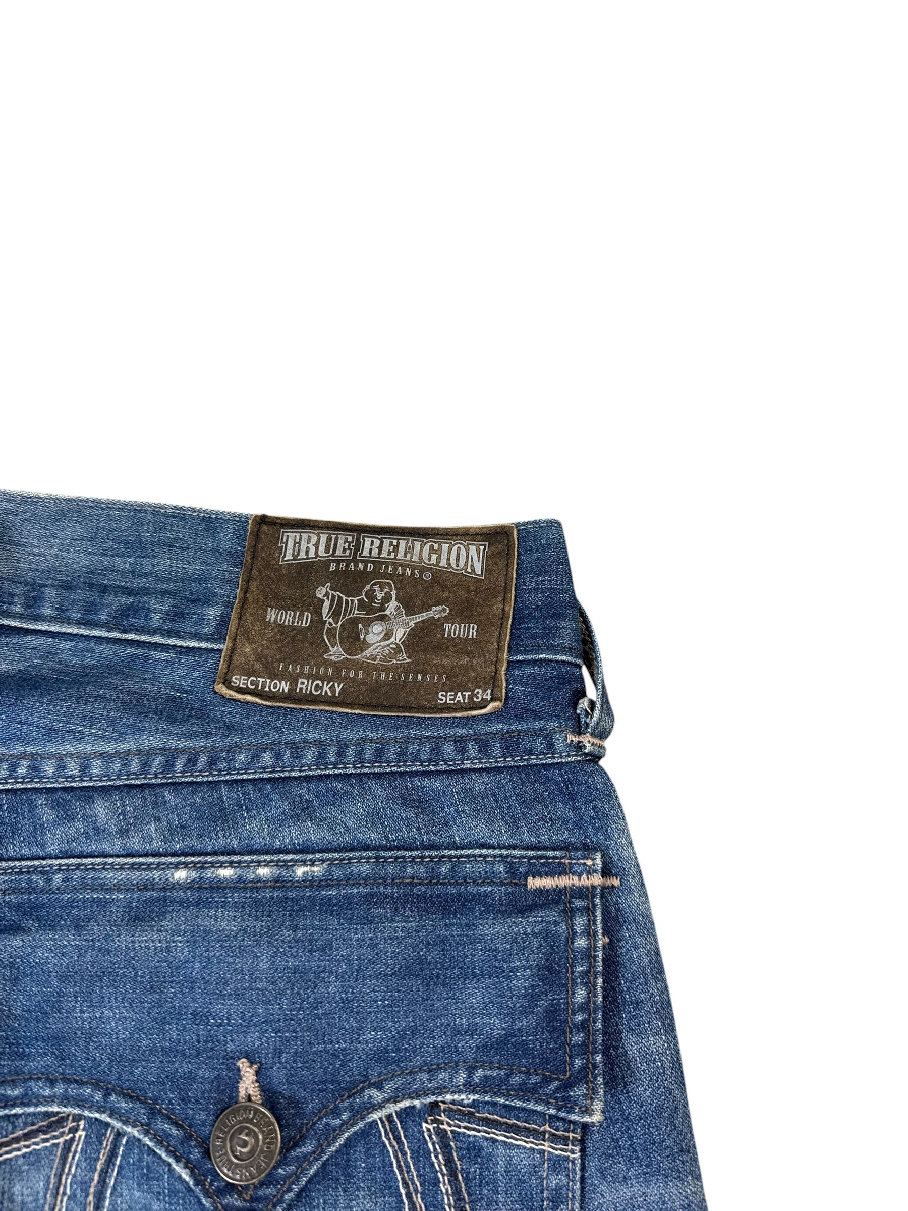 True Religion Big Printed Bootcut Jeans W35/L30