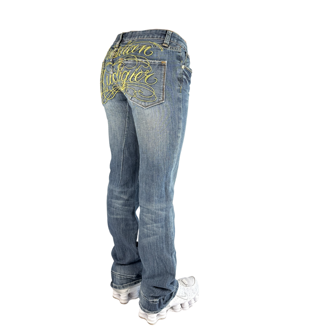 Christian Audiger Vintage Jeans Flared Fit Größe S/M