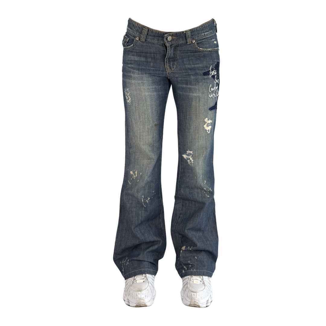 Evisu Vintage Jeans Flared Fit Größe M/L