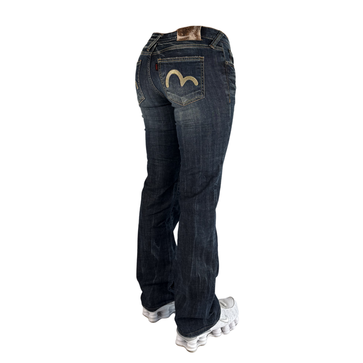 Evisu Vintage Jeans Flared Fit Größe XS/S