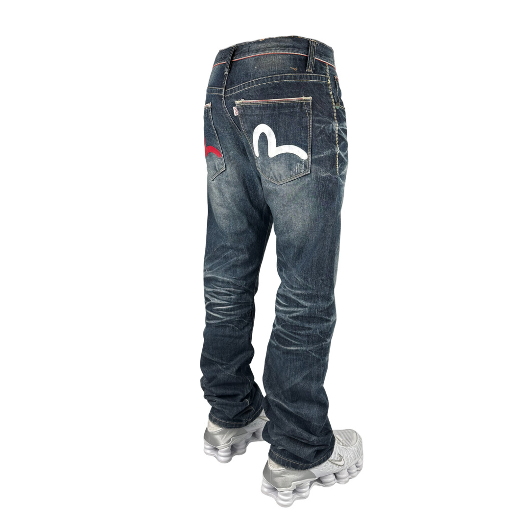 Evisu Vintage Jeans Flared Fit Größe M/L